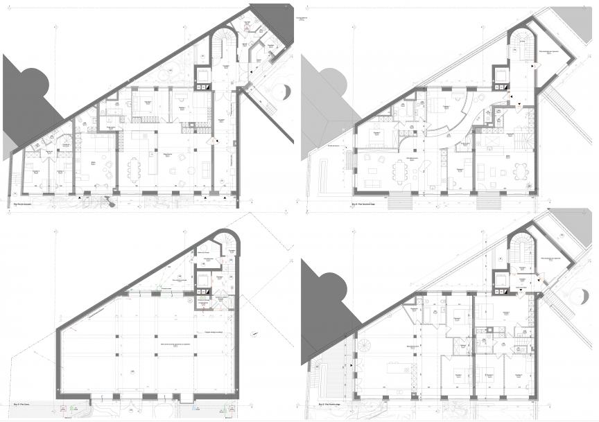 Plannen van het gebouw ‘Fabrique’ (vooropgestelde situatie)